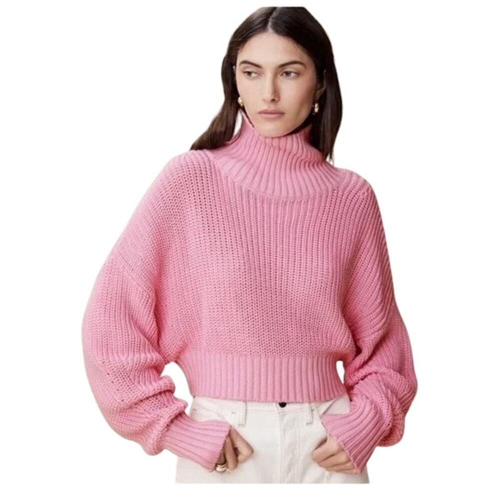 Banana Republic Women's Janie Cropped Sweater Pink Size M